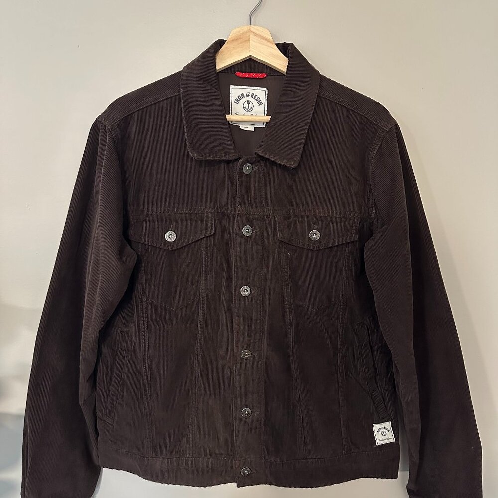 Iron & Resin Corduroy Rambler Jacket • Size Small • Brown